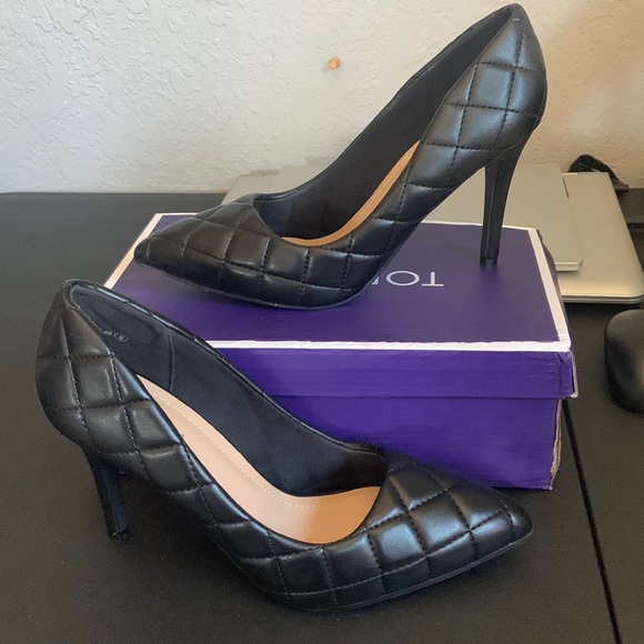 TOP Moda Shoes - Quilted black heels